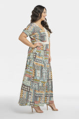 Vestido talla grande modelo 196883 Karko