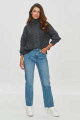 Jersey de cuello alto modelo 201815 Makadamia