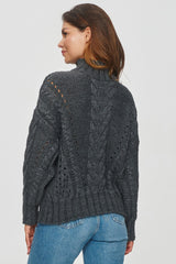 Jersey de cuello alto modelo 201815 Makadamia