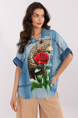 Camisa de manga larga modelo 210971 Italy Moda