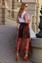 Falda larga modelo 145582 Makadamia