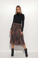 Jersey de cuello alto modelo 158376 Makadamia