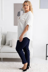 Blusa talla grande modelo 168994 Karko