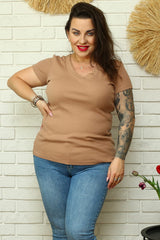 Blusa talla grande modelo 169021 Karko