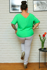 Blusa talla grande modelo 169032 Karko