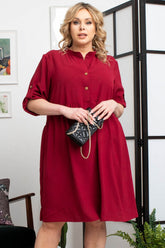 Vestido talla grande modelo 169059 Karko