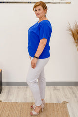 Blusa talla grande modelo 169138 Karko