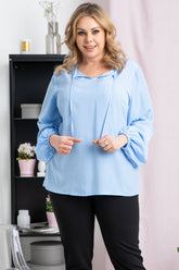 Blusa talla grande modelo 169691 Karko