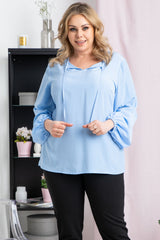 Blusa talla grande modelo 169691 Karko