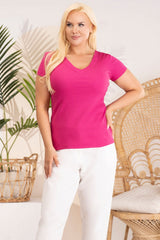 Blusa talla grande modelo 182189 Karko