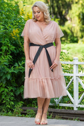 Vestido talla grande modelo 183330 Karko