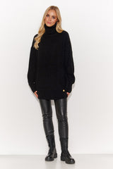 Jersey de cuello alto modelo 185989 Makadamia