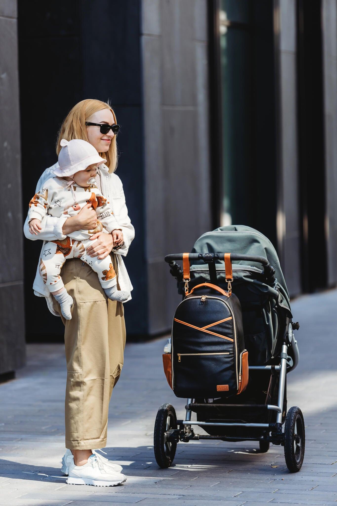 Mochila Grande para Pañales – Black Coffee - ZYOUNAT Boutique