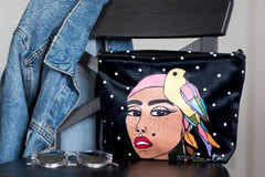 BOLSA DE MAQUILLAJE / NECESER SIUZANA - NEGRO - ZYOUNAT Boutique