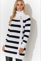 Jersey de cuello alto modelo 187973 Makadamia
