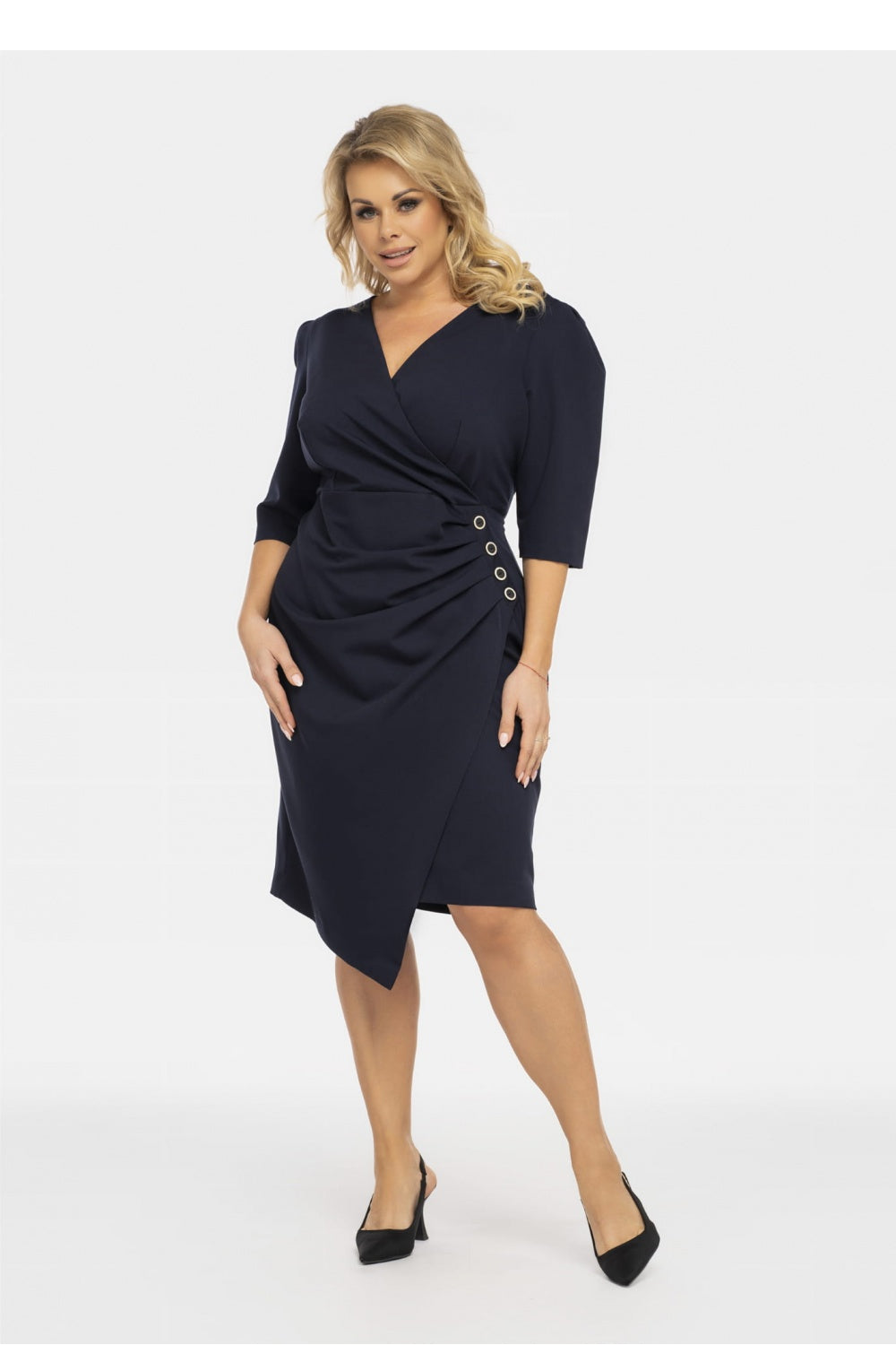 Vestido talla grande modelo 190963 Karko