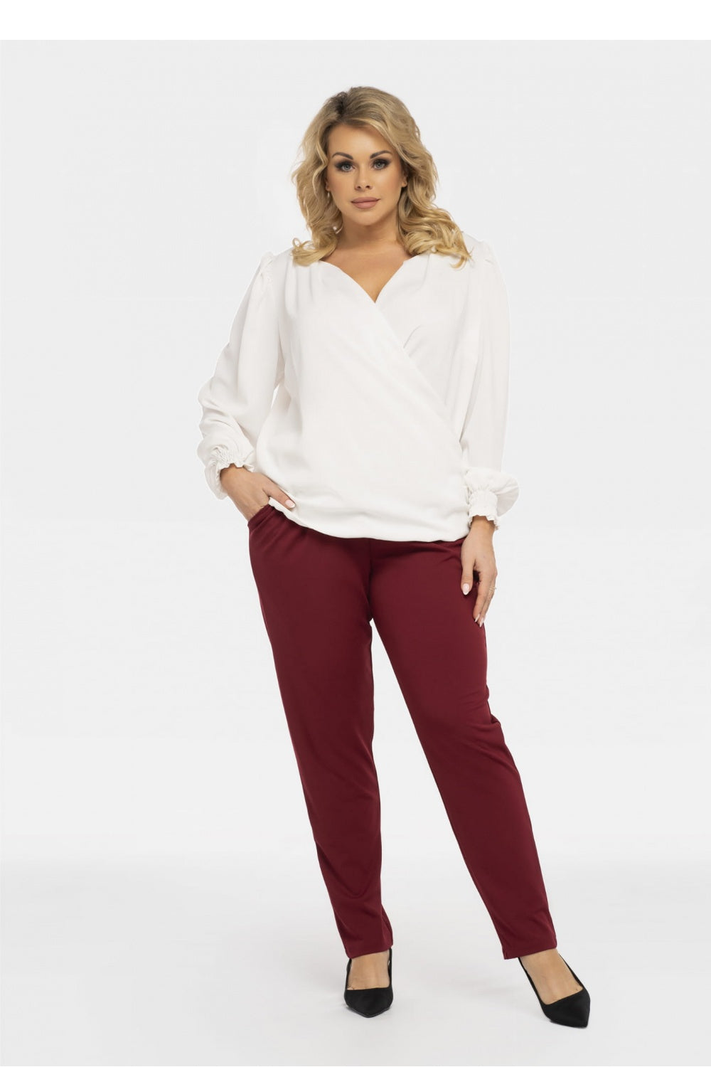 Blusa talla grande modelo 190969 Karko