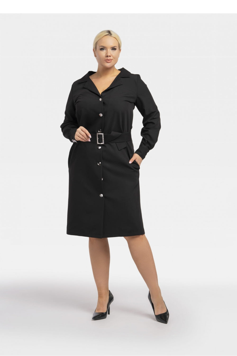 Vestido talla grande modelo 193905 Karko