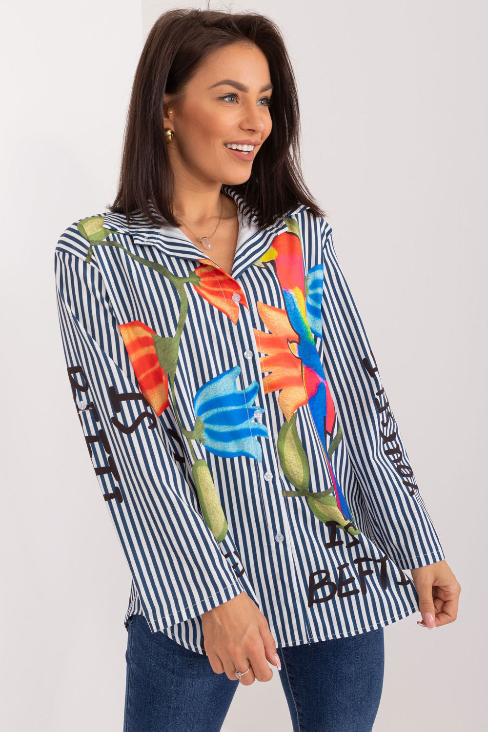 Camisa de manga larga modelo 194187 Italy Moda