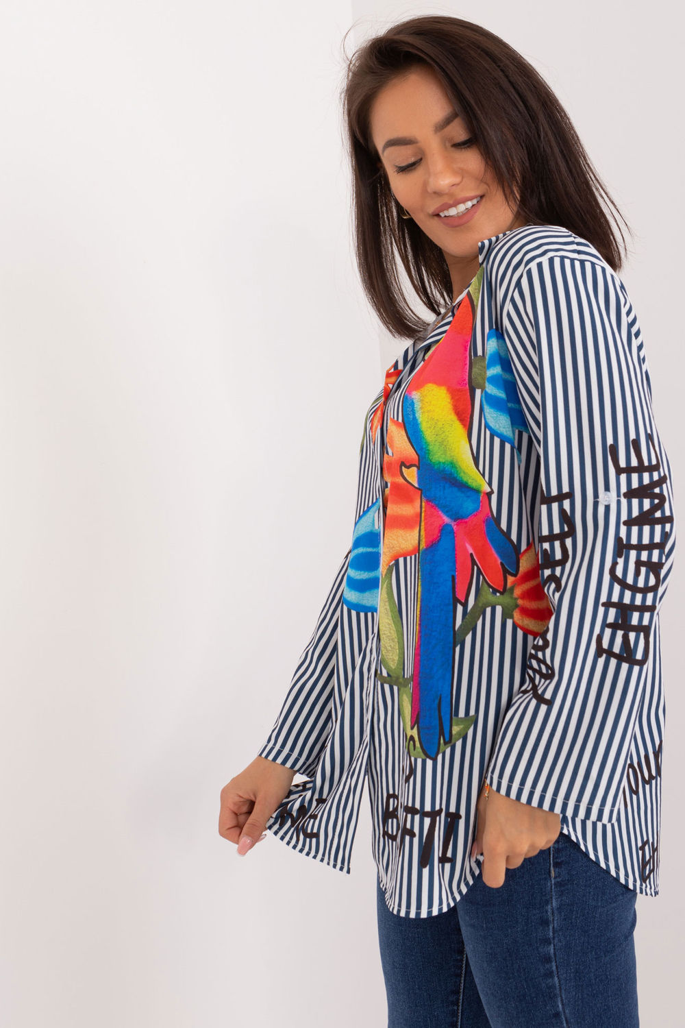 Camisa de manga larga modelo 194187 Italy Moda