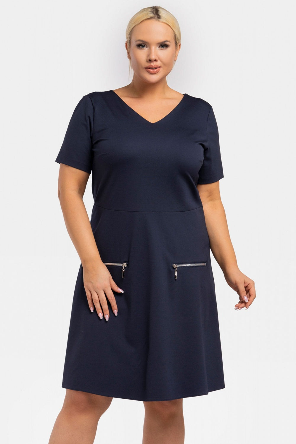 Vestido talla grande modelo 195022 Karko