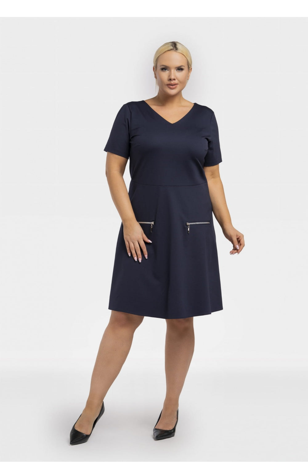 Vestido talla grande modelo 195022 Karko