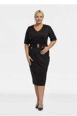 Vestido talla grande modelo 195025 Karko