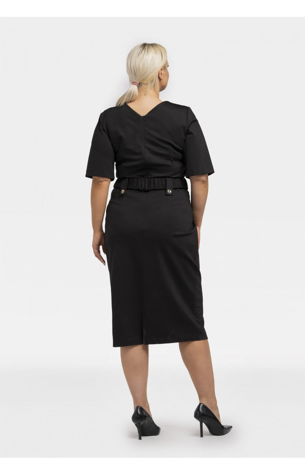 Vestido talla grande modelo 195025 Karko