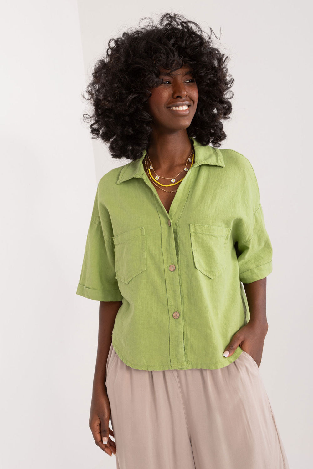 Camisa manga corta modelo 196483 Italy Moda