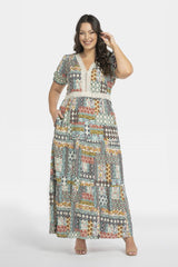 Vestido talla grande modelo 196883 Karko