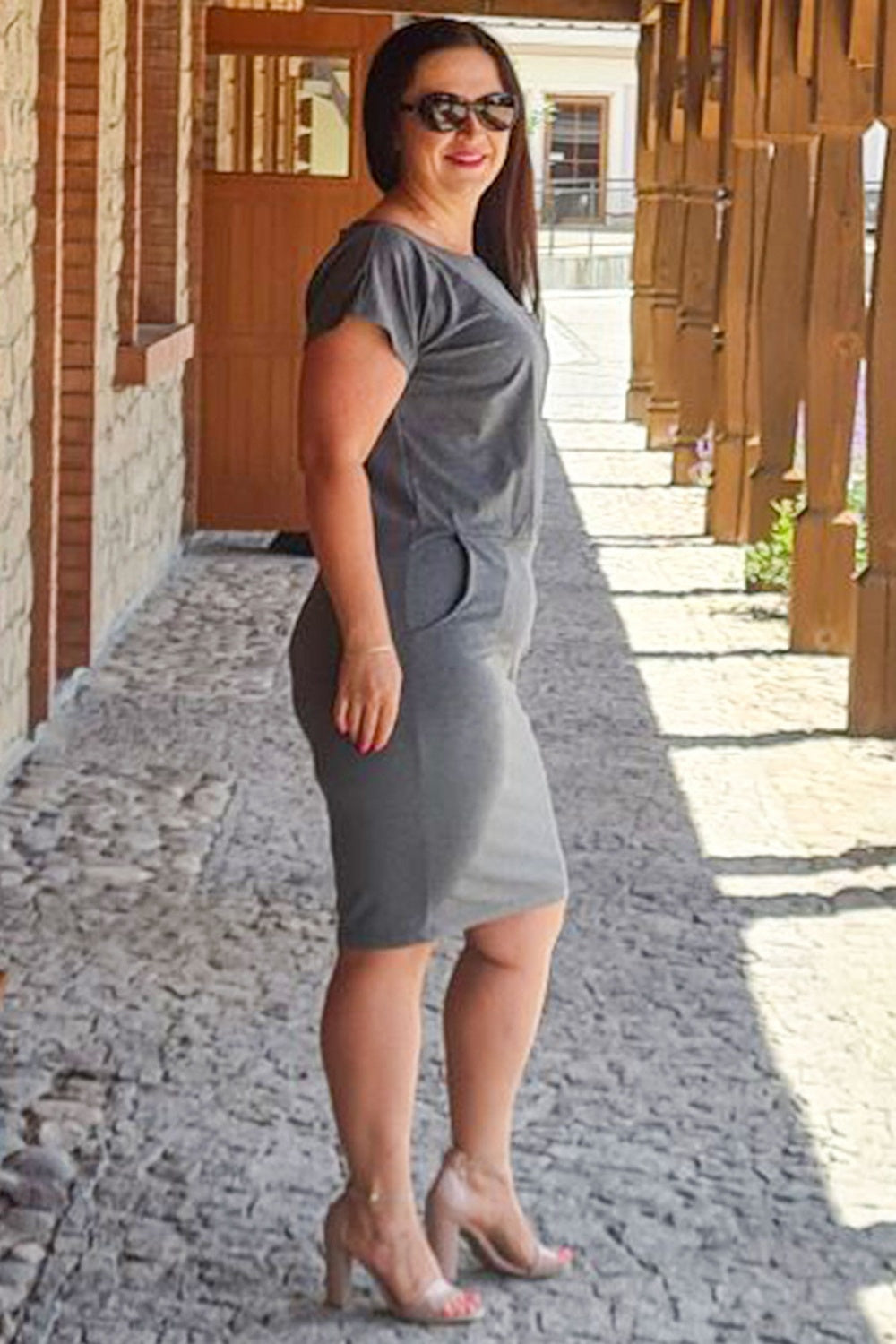 Vestido talla grande modelo 198771 Karko