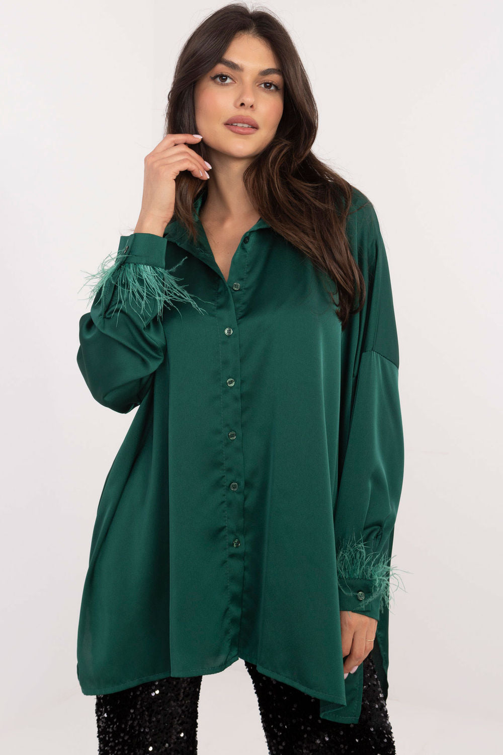 Camisa manga larga modelo 203105 Italy Moda