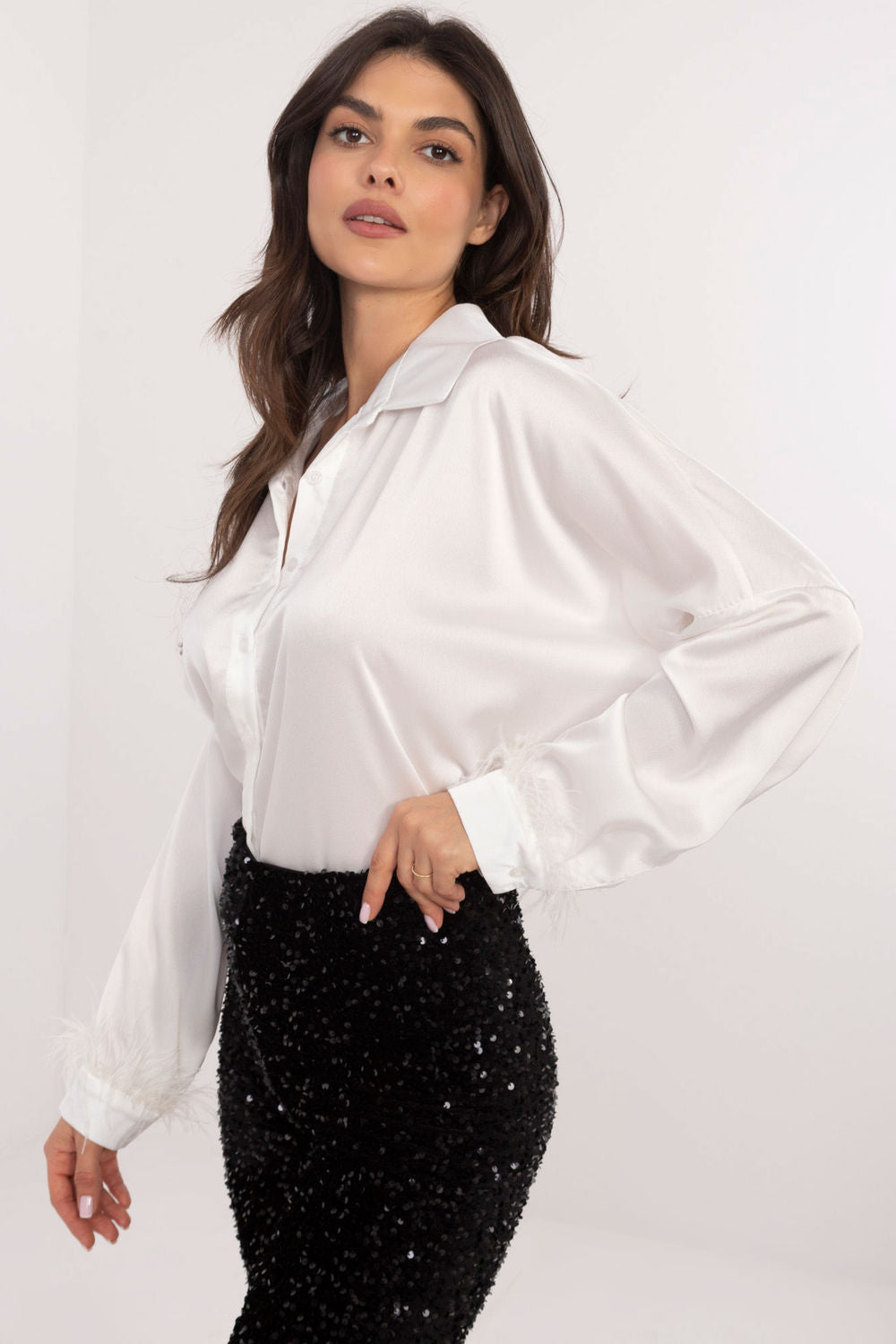 Camisa de manga larga modelo 203107 Italy Moda