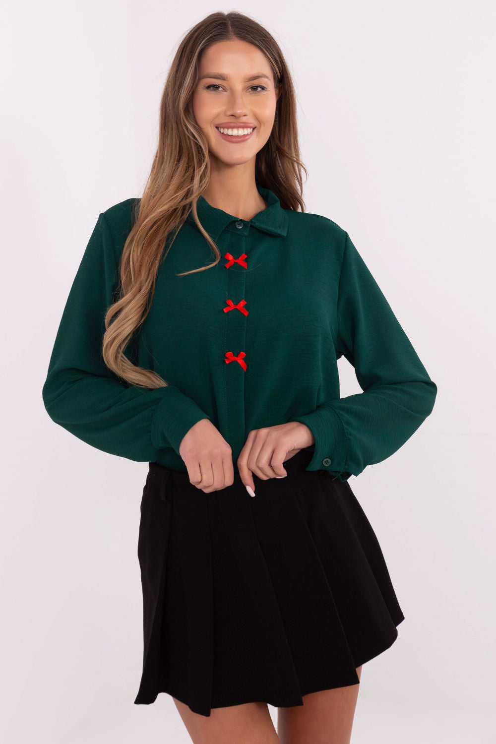Camisa de manga larga modelo 203946 Italy Moda