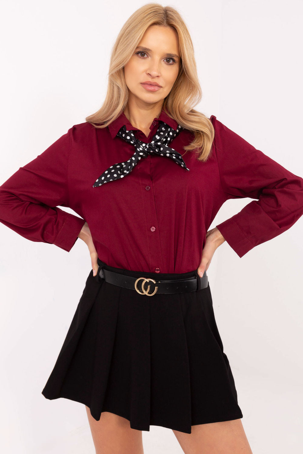 Camisa de manga larga modelo 204365 Italy Moda