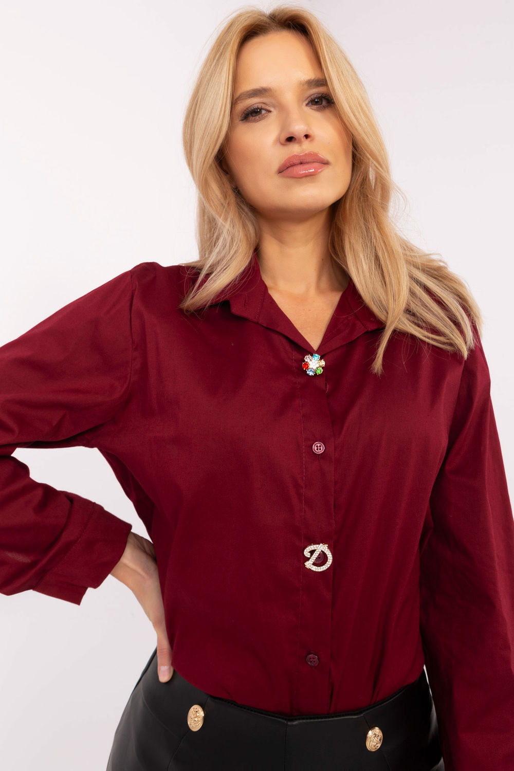 Camisa de manga larga modelo 204380 Italy Moda