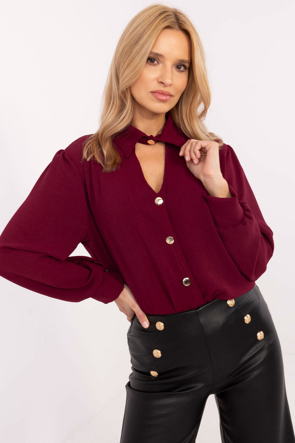 Camisa manga larga modelo 204387 Italy Moda