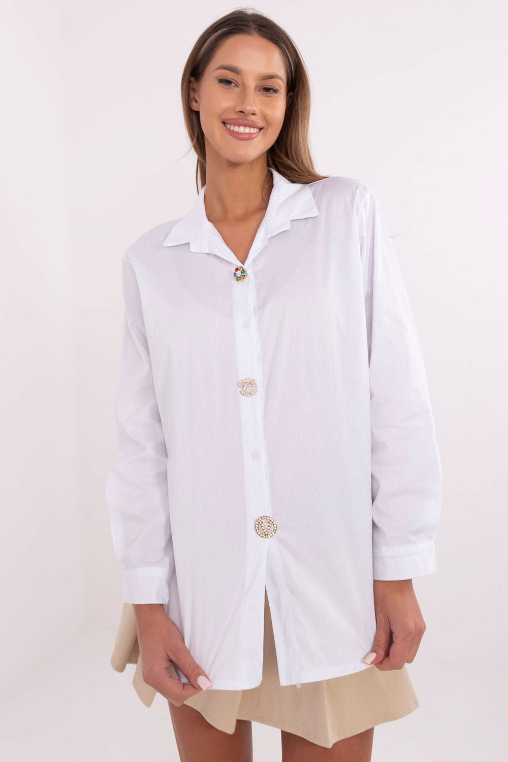 Camisa de manga larga modelo 204395 Italy Moda