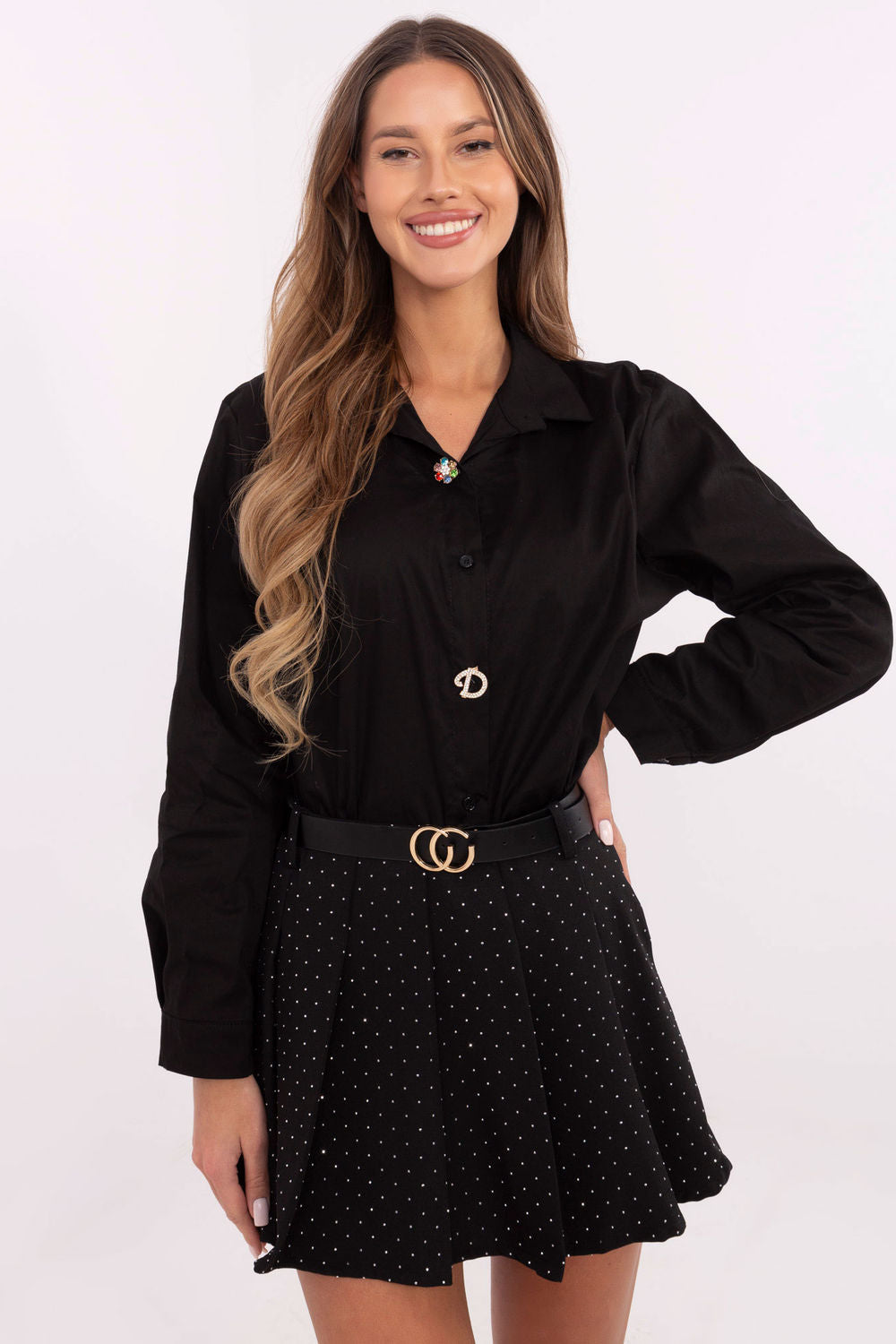 Camisa de manga larga modelo 204396 Italy Moda