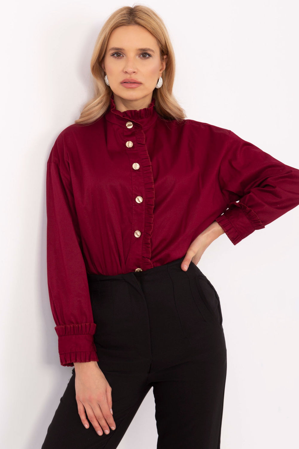 Camisa manga larga modelo 204968 Italy Moda
