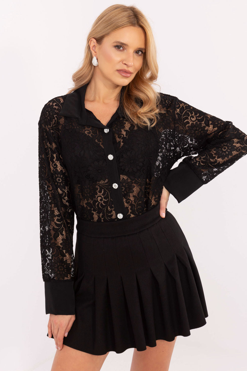 Camisa de manga larga modelo 204970 Italy Moda