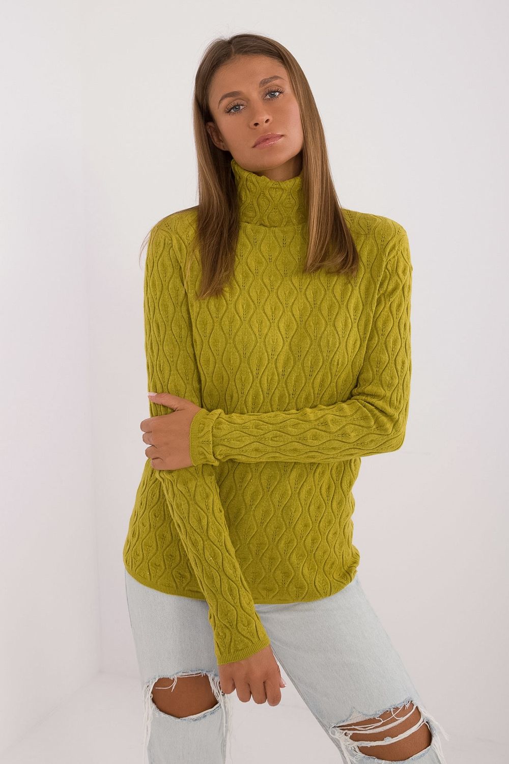 Jersey de cuello alto modelo 208279 AT