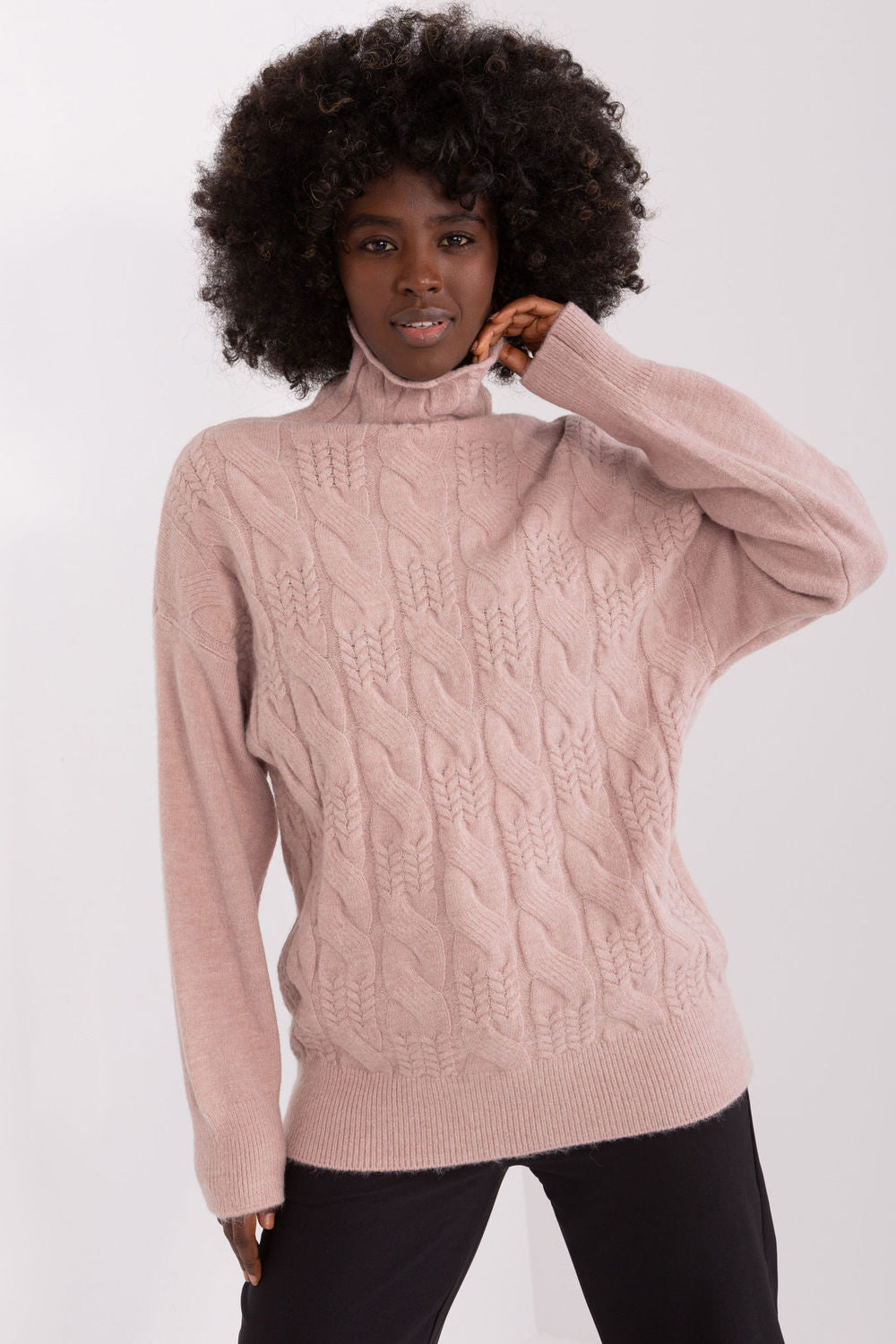Jersey de cuello alto modelo 208311 AT