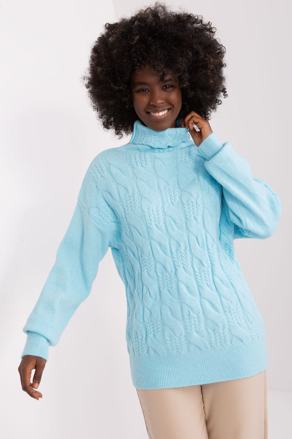 Jersey de cuello alto modelo 208313 AT