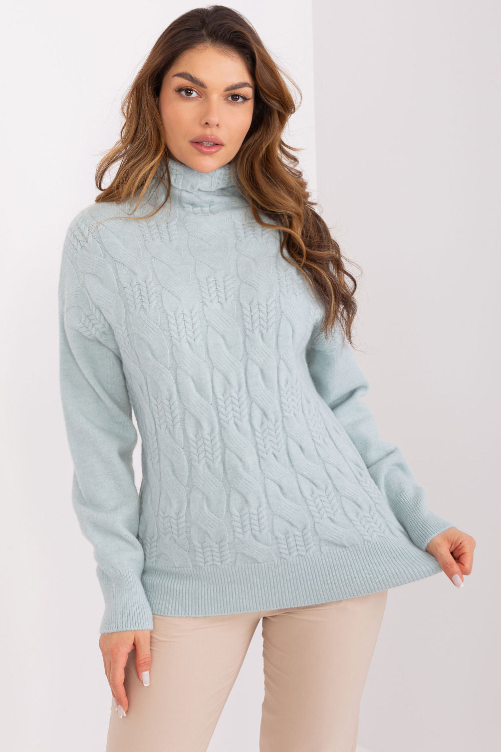 Jersey de cuello alto modelo 208315 AT
