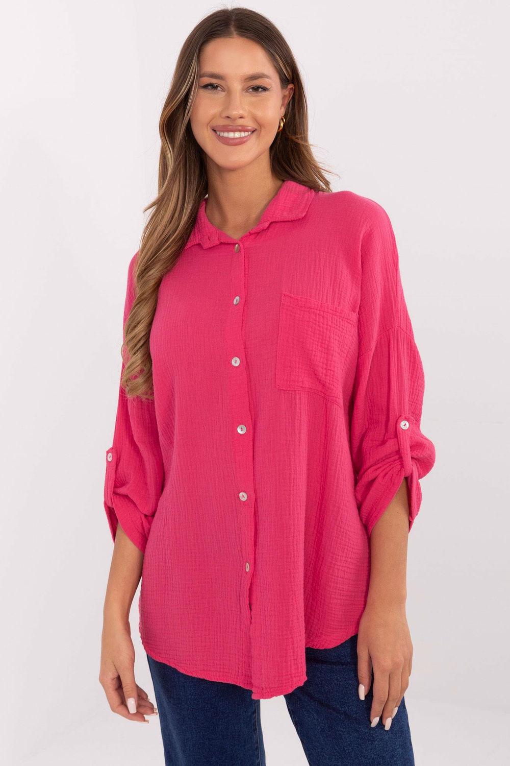Camisa de manga larga modelo 210007 Italia Moda