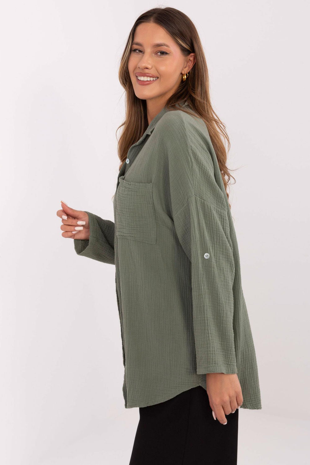 Camisa de manga larga modelo 210009 Italia Moda
