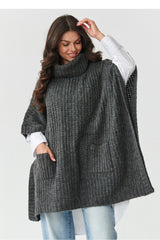 Jersey de cuello alto modelo 217653 Makadamia