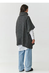 Jersey de cuello alto modelo 217653 Makadamia