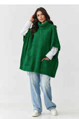 Jersey de cuello alto modelo 217655 Makadamia